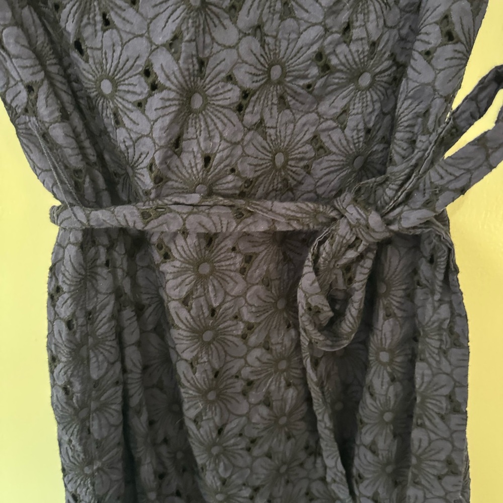 Boden Navy Claudette Broderie Midi Dress, Sz 6 - Picture 7 of 10